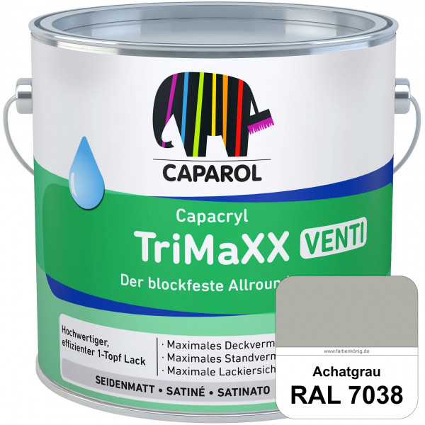 Capacryl TriMaXX Venti (RAL 7038 Achatgrau) Der blockfeste Allrounder für Fenster & Türen