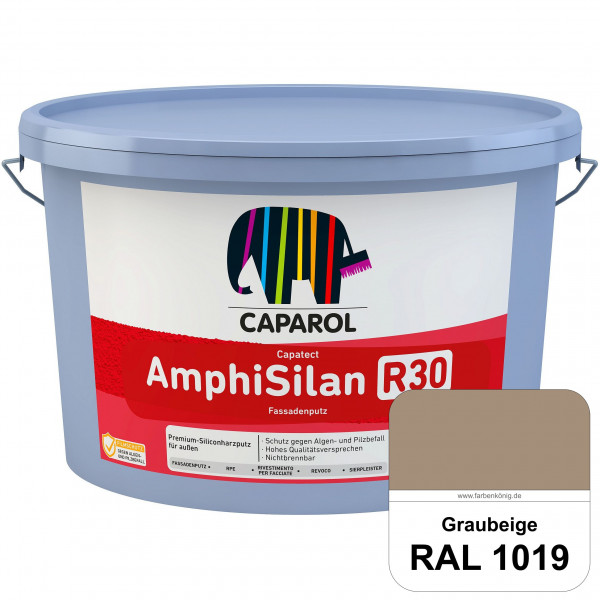 Capatect AmphiSilan Fassadenputz R30 (RAL 1019 Graubeige) Spezielle Innenfarbe für die rationelle Be
