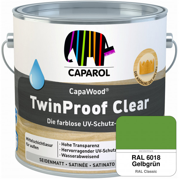 CapaWood® TwinProof Clear (RAL 6018 Gelbgrün) - ersetzt Capadur TwinProof