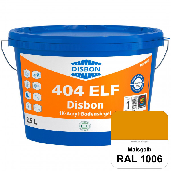 Disbon 404 ELF 1K-Acryl-Bodensiegel (RAL 1006 Maisgelb) 1K PU-verstärkte, emissions- und lösemittelf