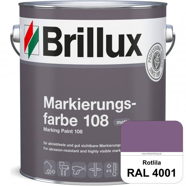 Markierungsfarbe 108 (RAL 4001 Rotlila) Markierungsfarbe für Asphalt, Betonböden, Zementestrichen