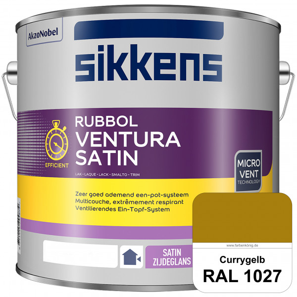 Rubbol Ventura Satin (RAL 1027 Currygelb) Seidenglanzlack (lösemittelhaltig) Fenster & Türen außen