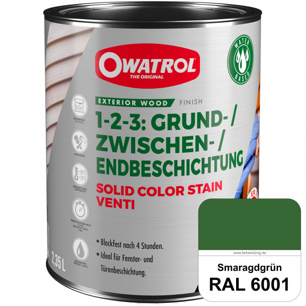 SOLID COLOR STAIN VENTI (RAL 6001 Smaragdgrün)