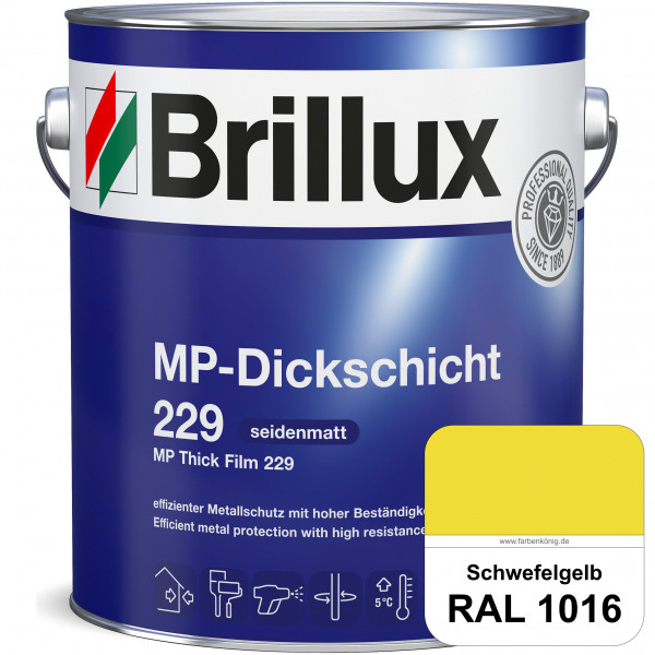 MP-Dickschicht 229 (RAL 1016 Schwefelgelb) Korrosionsschutz für grundierten Eisen- & Stahl sowie für