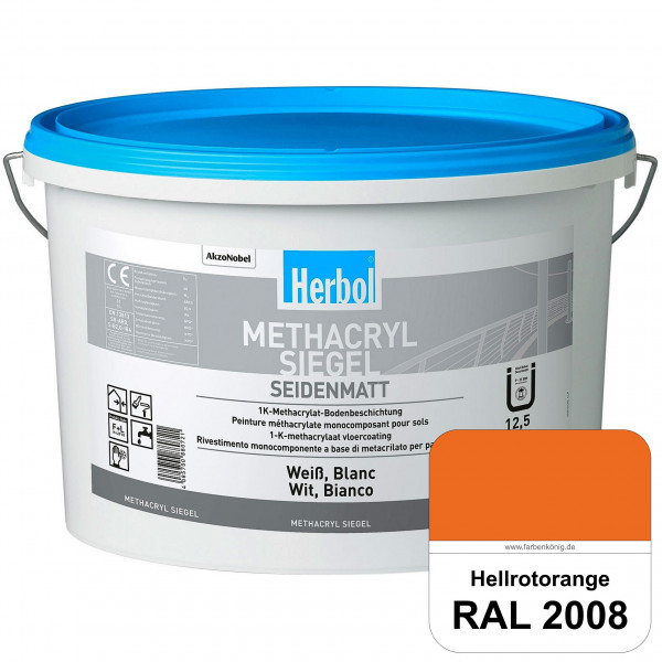 Methacryl Siegel (RAL 2008 Hellrotorange) seidenmatte 1K-Beschichtung Böden (Innen & Außen)