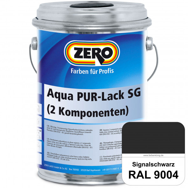 Aqua PUR-Lack SG inkl. Härter (RAL 9004 Signalschwarz)