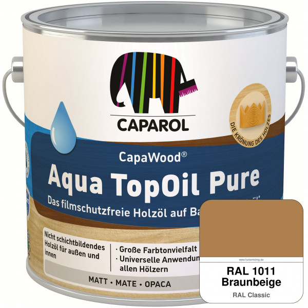 CapaWood® AquaTopOil Pure (RAL 1011 Braunbeige) - ersetzt CapaGreen Holz-Öl Aqua