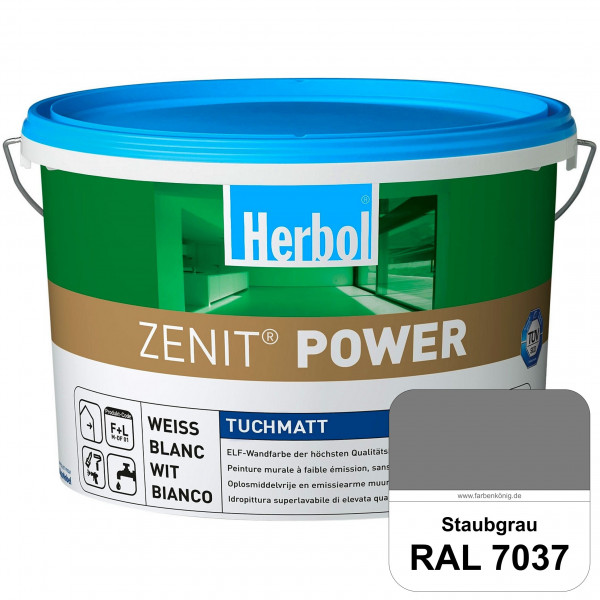 Herbol Zenit Power (RAL 7037 Staubgrau) Superdeckende ELF-Wandfarbe