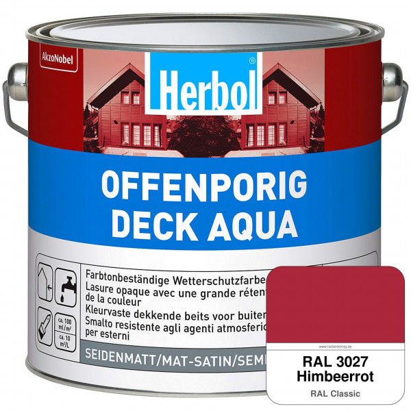Offenporig-Deck Aqua (RAL 3027 Himbeerrot)
