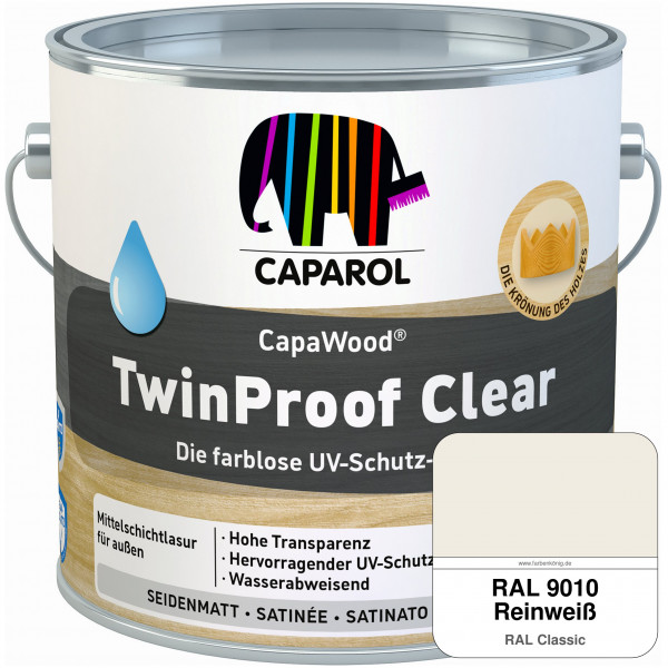 CapaWood® TwinProof Clear (RAL 9010 Reinweiß) - ersetzt Capadur TwinProof