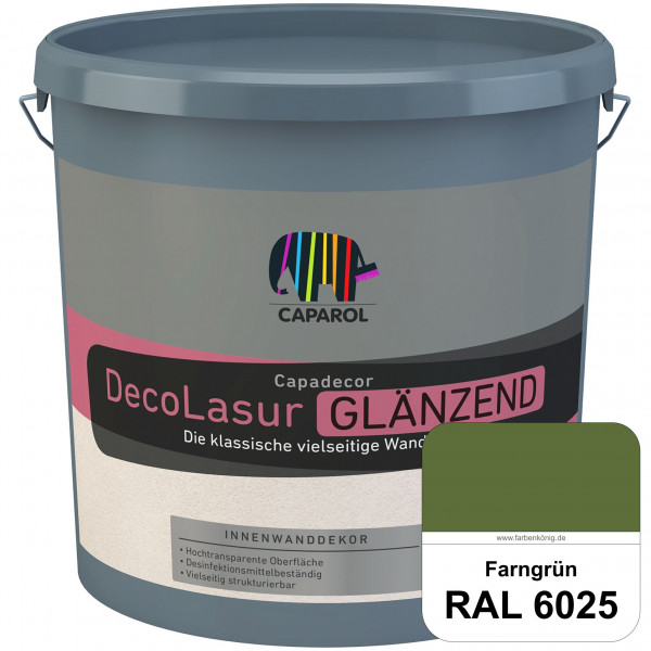 Capadecor DecoLasur Glänzend (RAL 6025 Farngrün) Glänzende Lasurfarbe auf Dispersionsbasis (innen)