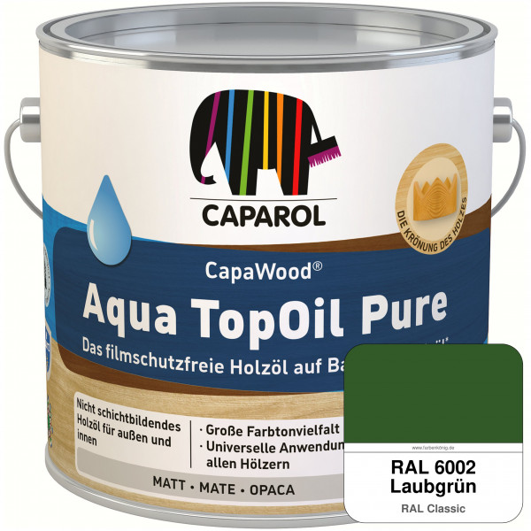 CapaWood® AquaTopOil Pure (RAL 6002 Laubgrün) - ersetzt CapaGreen Holz-Öl Aqua