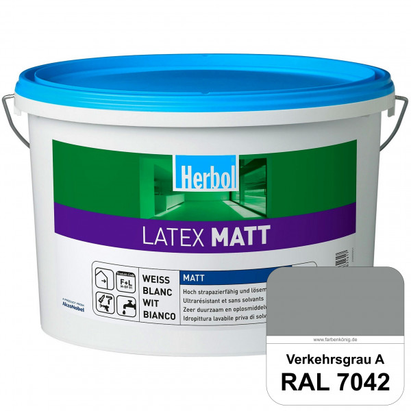Latex Matt (RAL 7042 Verkehrsgrau A) Matte Latexfarbe mit hoher Strapazierfähigkeit