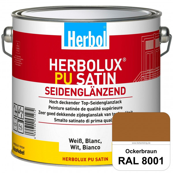 Herbolux PU Satin (RAL 8001 Ockerbraun) Top-PU-Seidenglanzlack (Innen & Außen)