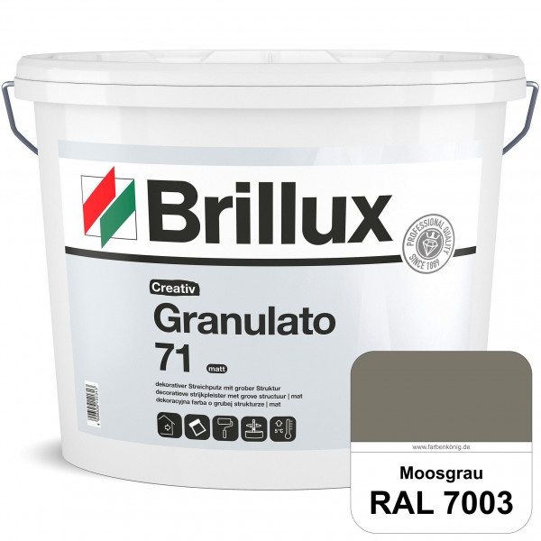 Creativ Granulato 71 (RAL 7003 Moosgrau) Verarbeitungsfertige, quarzgefüllte Dispersionsfarbe für de