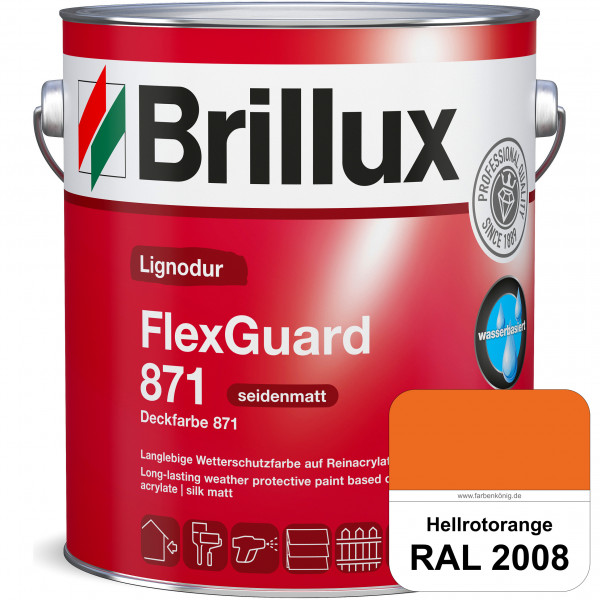 Lignodur FlexGuard 871 (Deckfarbe 871) RAL 2008 Hellrotorange