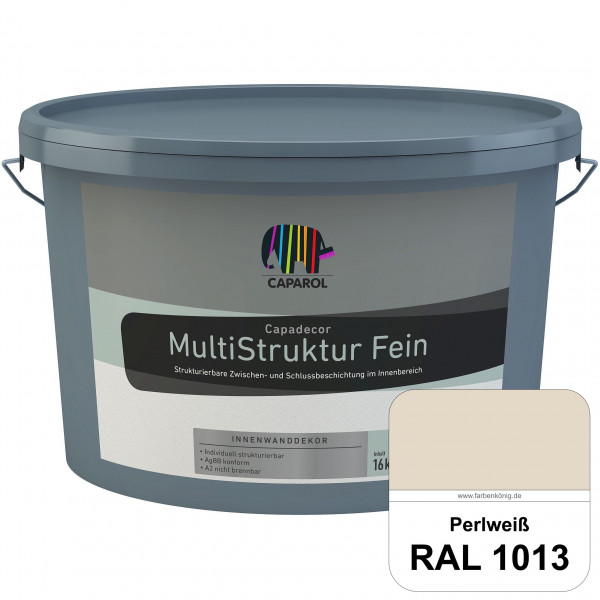 Capadecor MultiStruktur fein (RAL 1013 Perlweiß) quarzgefüllte Zwischen- und Schlußbeschichtung in f