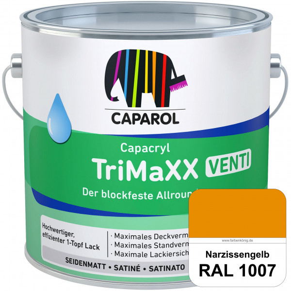 Capacryl TriMaXX Venti (RAL 1007 Narzissengelb) Der blockfeste Allrounder für Fenster & Türen