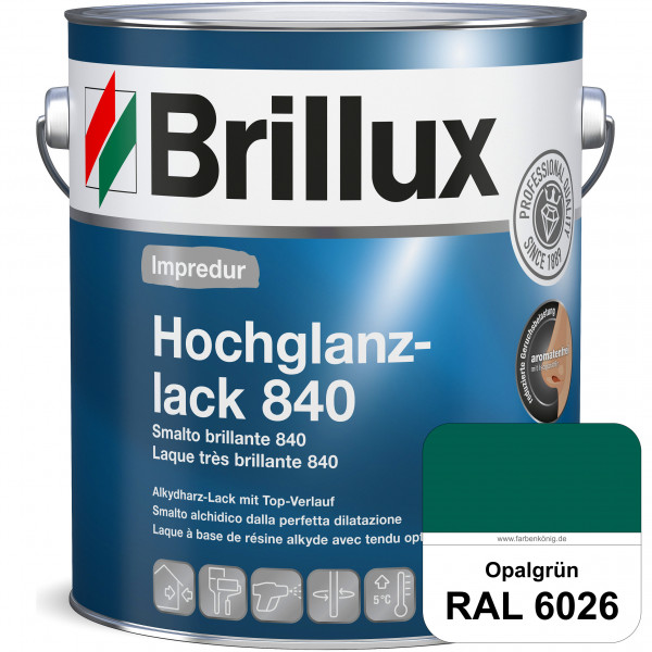 Impredur Hochglanzlack 840 (RAL 6026 Opalgrün) für Holz- und Metallflächen (löselmittelhaltig) innen