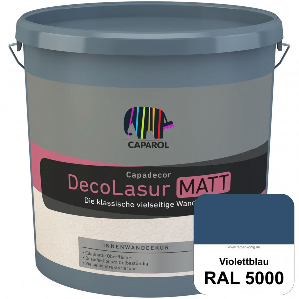Capadecor DecoLasur Matt (RAL 5000 Violettblau) Matte Lasurfarbe auf Dispersionsbasis (innen)