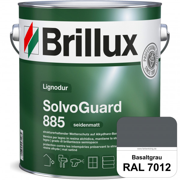 SolvoGuard 885 (RAL 7012 Basaltgrau) deckende oder lasierende seidenmatte Alkydharz-Holzfarbe für au