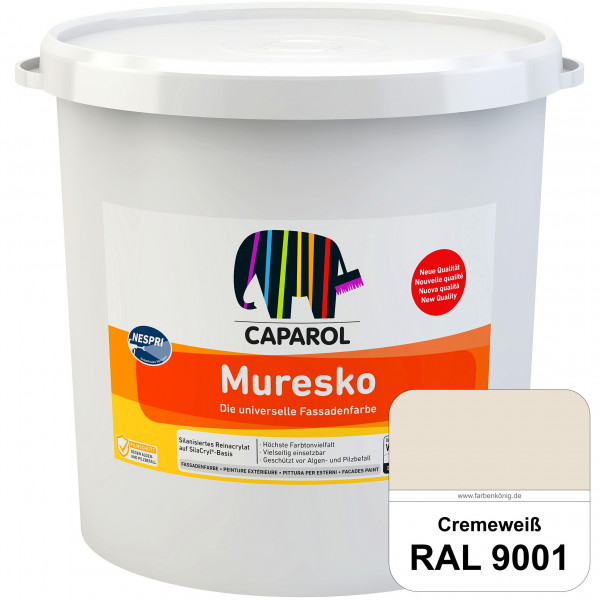 Muresko Nespri (R 30) (RAL 9001 Cremeweiß) Silanisierte Reinacrylat-Fassadenfarbe auf SilaCryl®-Basi