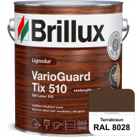 Lignodur VarioGuard Tix 510 (Gel-Lasur 510) RAL 8028 Terrabraun