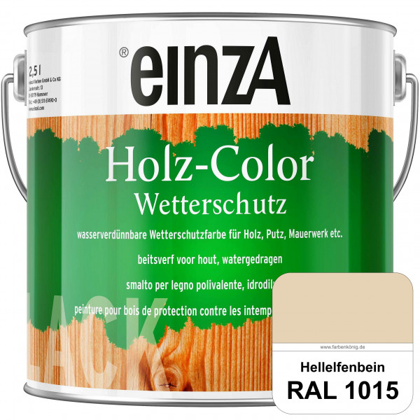 einzA Holz-Color (RAL 1015 Hellelfenbein) Wetterschutzfarbe für außen