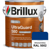 Lignodur UltraGuard 580 (Dauerschutzlasur 580) RAL 5002 Ultramarinblau