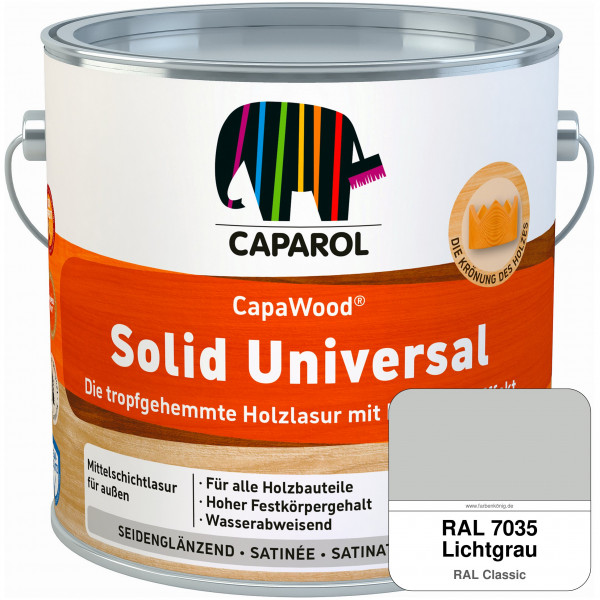CapaWood® Solid Universal (RAL 7035 Lichtgrau) - ersetzt Capadur UniversalLasur