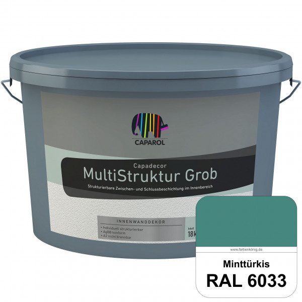 Capadecor MultiStruktur grob (RAL 6033 Minttürkis) quarzgefüllte Zwischen- und Schlußbeschichtung in