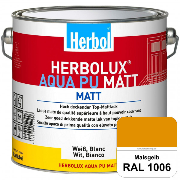 Herbolux Aqua PU Matt (RAL 1006 Maisgelb) Top-PU-Mattlack auf Wasserbasis (Innen)