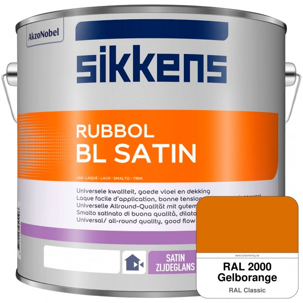 Rubbol BL Satin (RAL 2000 Gelborange) hochelastischer & seidenglänzender Lack (wasserbasiert) innen