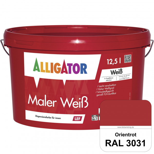 Maler Weiß LEF (RAL 3031 Orientrot)