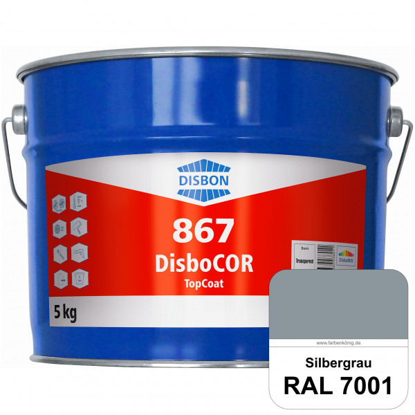 DisboCOR 867 TopCoat (RAL 7001 Silbergrau) Anwendungsfreundliche Korrosionsschutz-Deckbeschichtung m