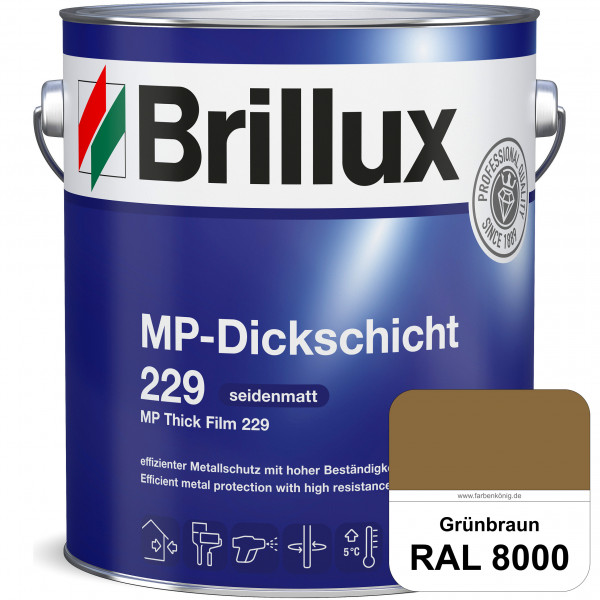 MP-Dickschicht 229 (RAL 8000 Grünbraun) Korrosionsschutz für grundierten Eisen- & Stahl sowie für Zi