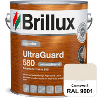 Lignodur UltraGuard 580 (Dauerschutzlasur 580) RAL 9001 Cremeweiß