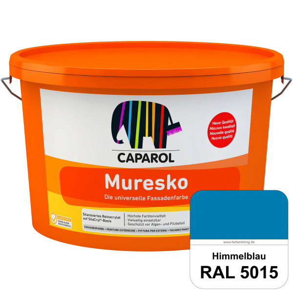 Muresko (RAL 5015 Himmelblau) Silanisierte Reinacrylat-Fassadenfarbe auf SilaCryl®-Basis