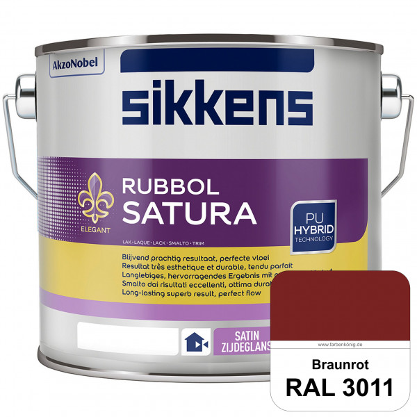 Rubbol Satura (RAL 3011 Braunrot) seidenglänzender Lack (lösemittelhaltig) innen & außen