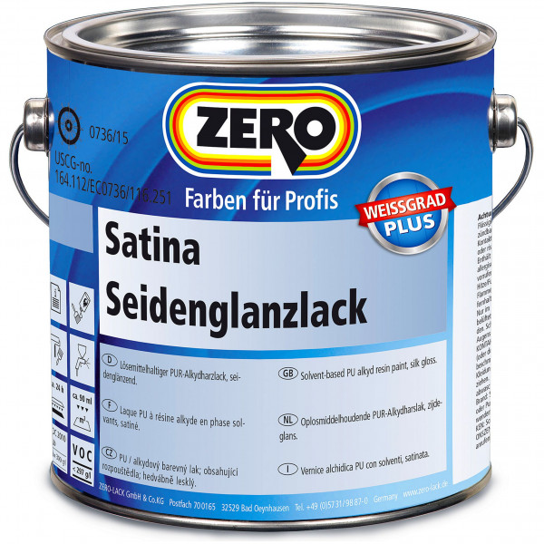 Satina Seidenglanzlack (B-Ware) - 0,375 Liter (Weiß)