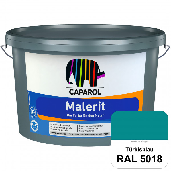 Malerit E.L.F. (RAL 5018 Türkisblau) matte Innenfarbe für Neu- & Renovierungsanstriche