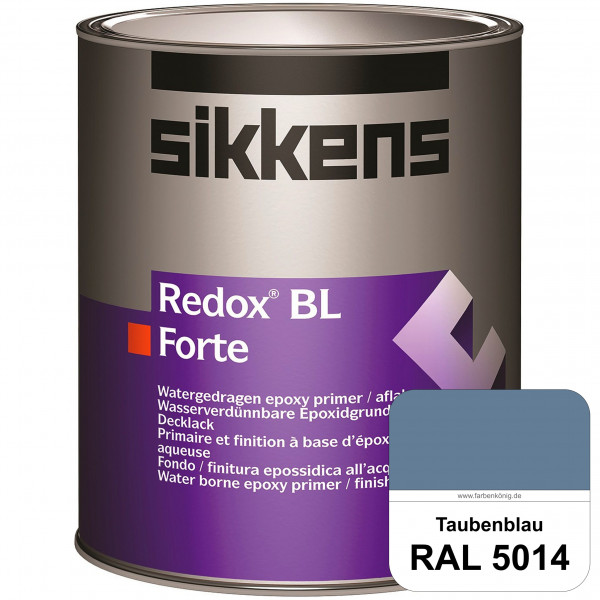 Redox BL Forte (RAL 5014 Taubenblau) seidenmatte & wasserbasierte 2-K-Epoxidharzlack (innen)
