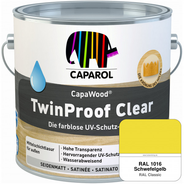 CapaWood® TwinProof Clear (RAL 1016 Schwefelgelb) - ersetzt Capadur TwinProof