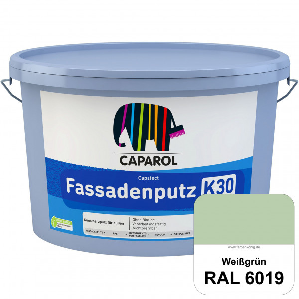 Capatect Fassadenputz K30 (RAL 6019 Weißgrün) Dispersionsgebundener Strukturputz nach DIN EN 15824
