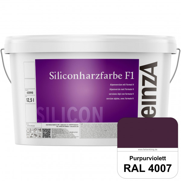 einzA Siliconharzfarbe F1 (RAL 4007 Purpurviolett) Universal Siliconharz-Fassadenfarbe, kalkmatt, we