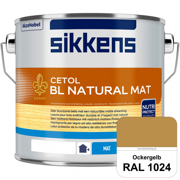 Cetol BL Natural Mat (RAL 1024 Ockergelb) Matte, wasserverdünnnbare Dünnschichtlasur