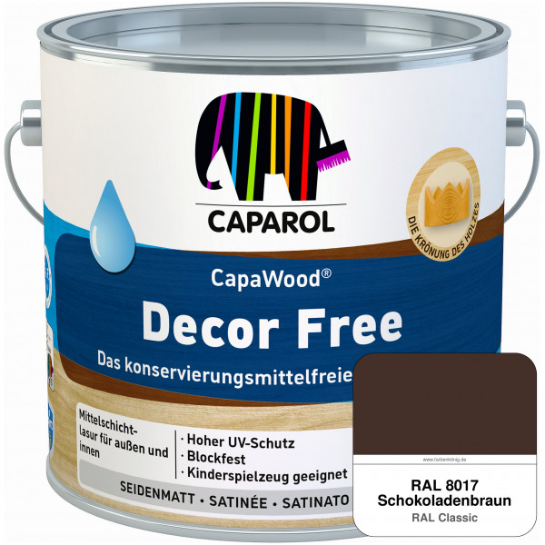 CapaWood® Decor Free (RAL 8017 Schokoladenbraun) - ersetzt Capadur DecorLasur KF