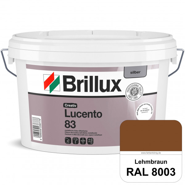 Creativ Lucento 83 (RAL 8003 Lehmbraun) Strapazierfähige Deko-Effektfarbe mit metallischer Oberfläch