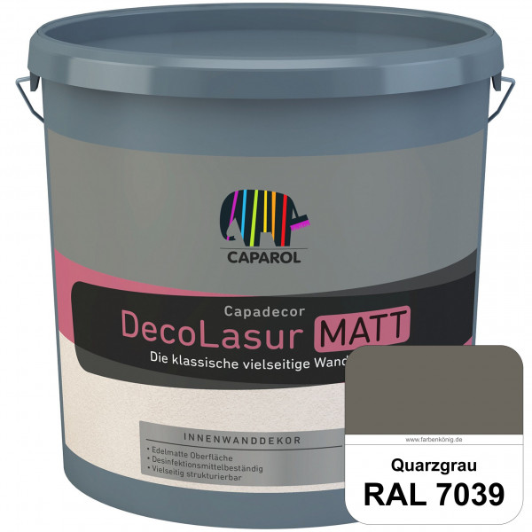 Capadecor DecoLasur Matt (RAL 7039 Quarzgrau) Matte Lasurfarbe auf Dispersionsbasis (innen)