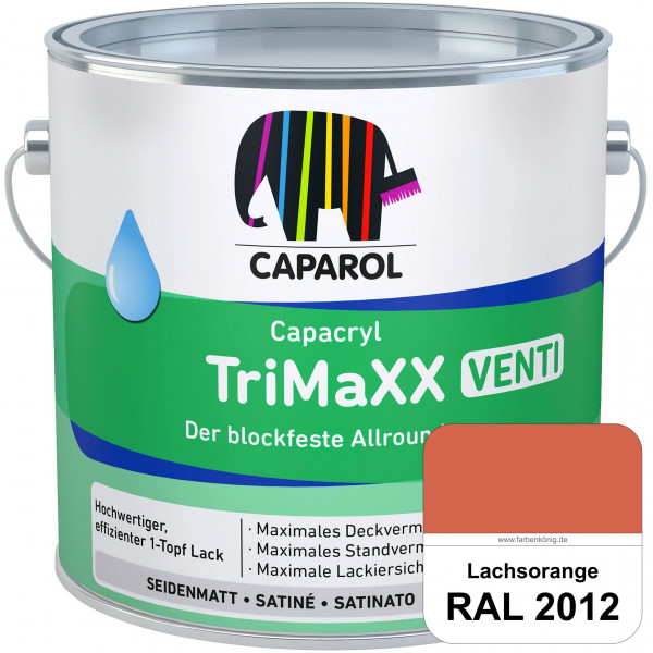 Capacryl TriMaXX Venti (RAL 2012 Lachsorange) Der blockfeste Allrounder für Fenster & Türen